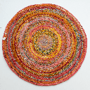 Rug Tropical Peacock Round Small 0040