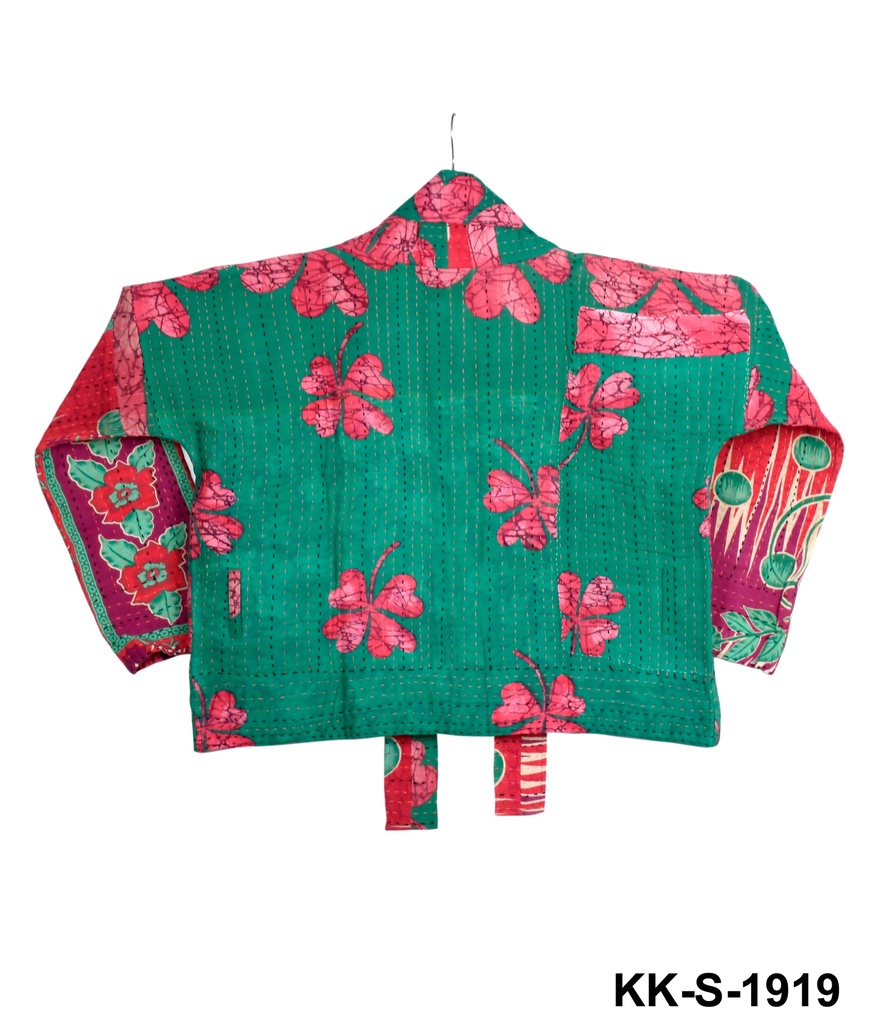 Upcycled & reversible Kantha Jacket - Short - 1919