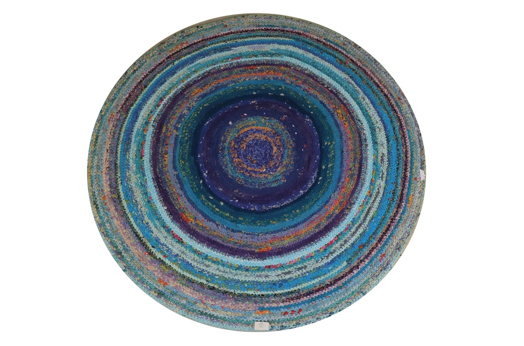 Rug Tropical Peacock Round Cool Blue Large 
Ø 200 cm