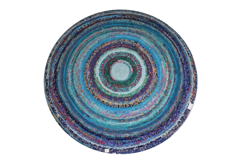 Rug Tropical Peacock Round Cool Blue Large 
Ø 200 cm