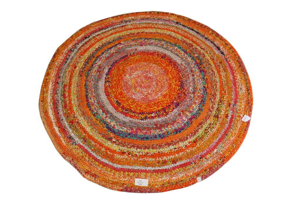 Rug Tropical Peacock Round Yellow & Orange Small 
Ø 150 cm