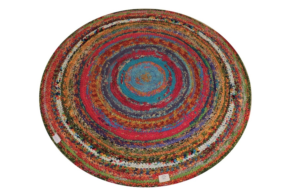 Rug Tropical Peacock Round Eclectic Small 
Ø 150 cm