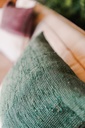 Cushion Silk Swan - Dip Dye - Large (green)