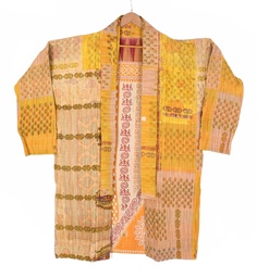 [IN-JAC-LO-1380] Upcycled & reversible Kantha Jacket - Long - 1380