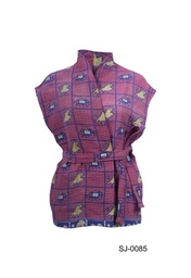 [IN-SL-JA-0085] Upcycled & reversible Sleeveless Kantha Jacket 0085
